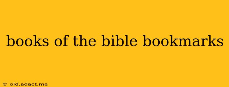 books of the bible bookmarks