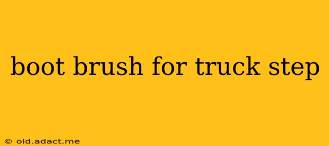 boot brush for truck step