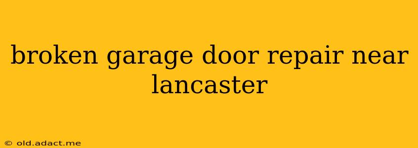 broken garage door repair near lancaster