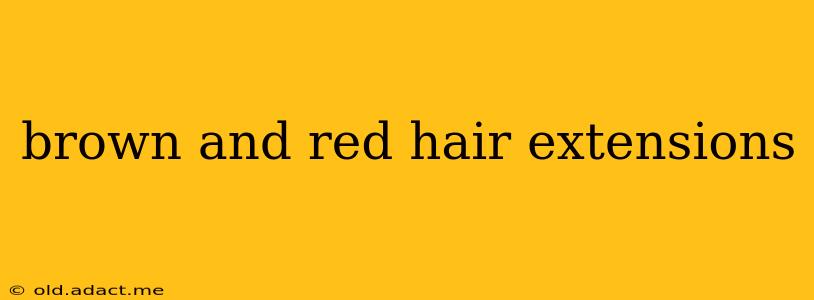 brown and red hair extensions