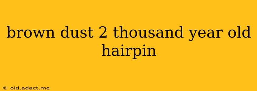 brown dust 2 thousand year old hairpin