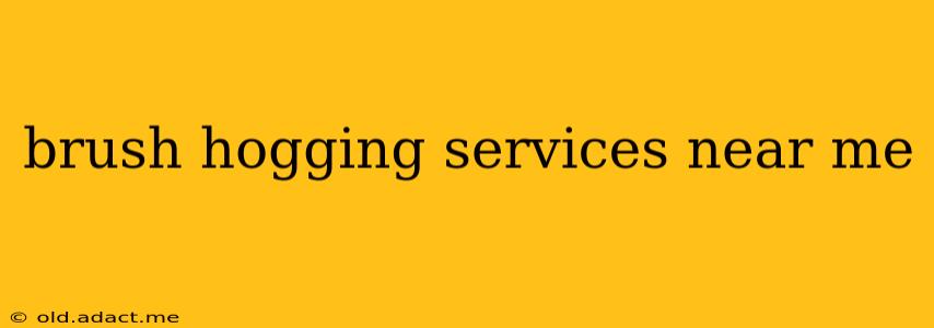 brush hogging services near me