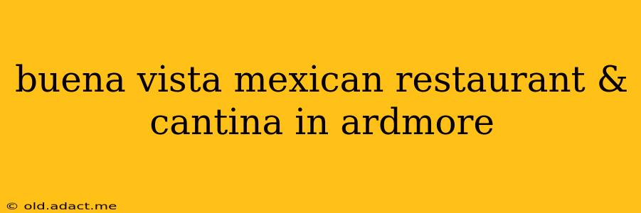 buena vista mexican restaurant & cantina in ardmore