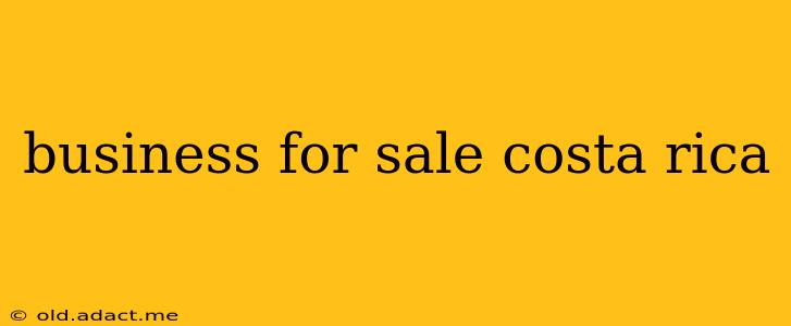 business for sale costa rica