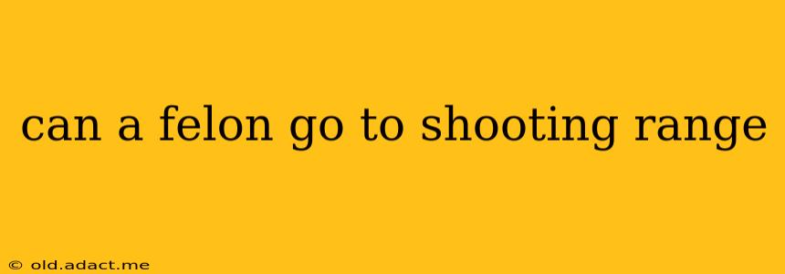 can a felon go to shooting range