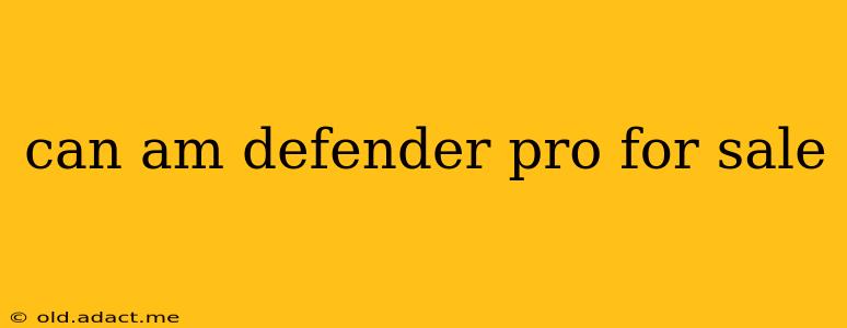 can am defender pro for sale