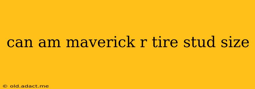 can am maverick r tire stud size
