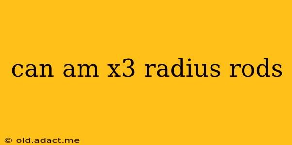 can am x3 radius rods