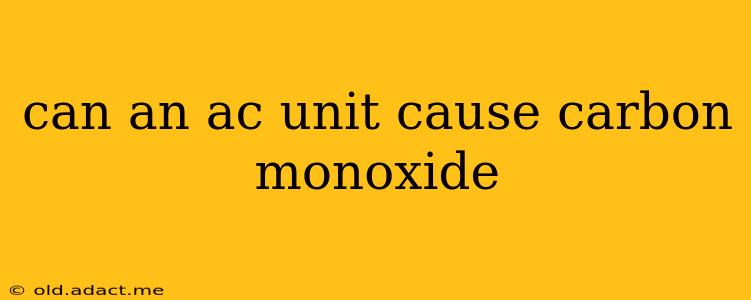 can an ac unit cause carbon monoxide