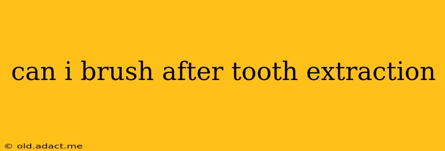 can i brush after tooth extraction