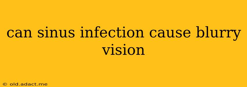 can sinus infection cause blurry vision