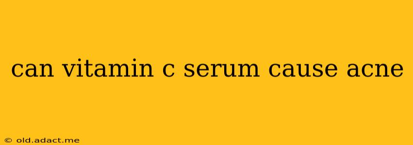 can vitamin c serum cause acne