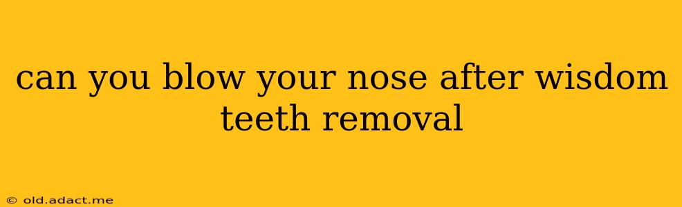 can you blow your nose after wisdom teeth removal