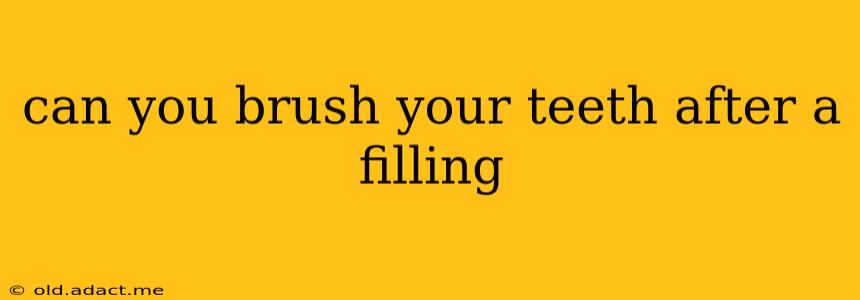 can you brush your teeth after a filling