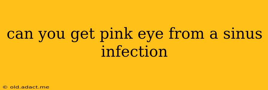 can you get pink eye from a sinus infection