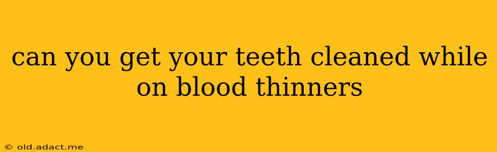 can you get your teeth cleaned while on blood thinners