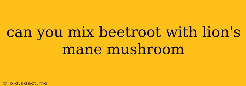 can you mix beetroot with lion's mane mushroom