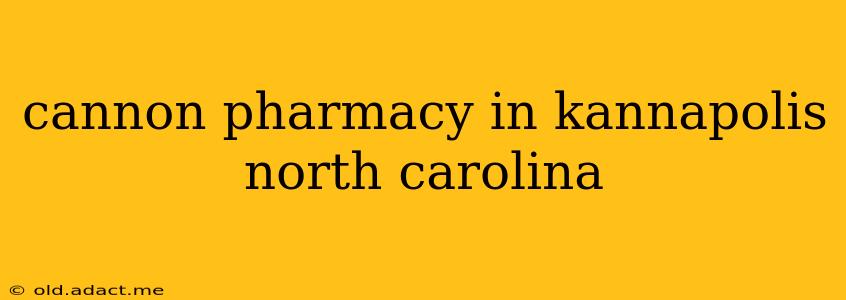 cannon pharmacy in kannapolis north carolina