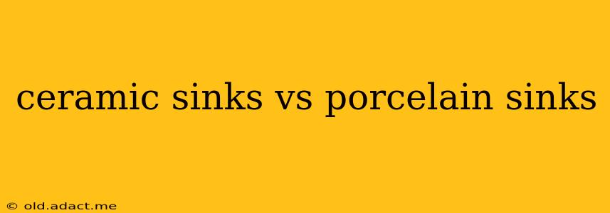 ceramic sinks vs porcelain sinks