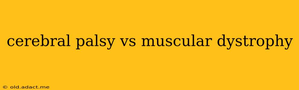 cerebral palsy vs muscular dystrophy