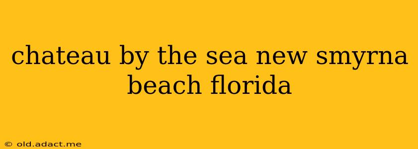 chateau by the sea new smyrna beach florida