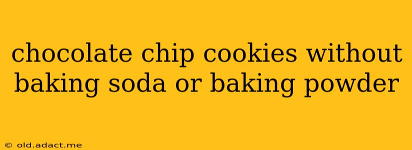 chocolate chip cookies without baking soda or baking powder