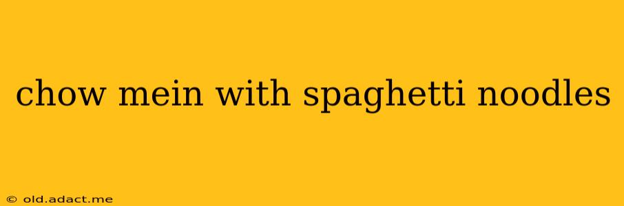 chow mein with spaghetti noodles