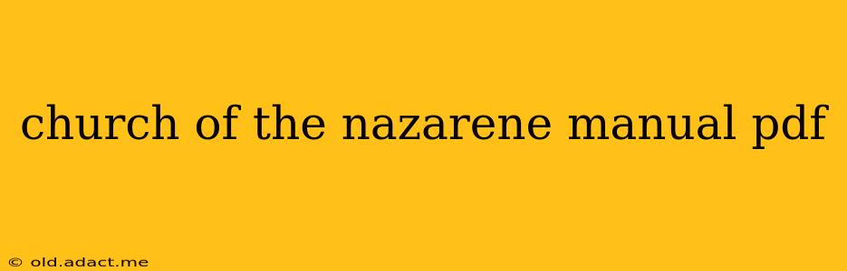 church of the nazarene manual pdf