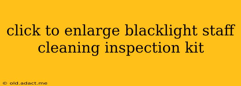 click to enlarge blacklight staff cleaning inspection kit