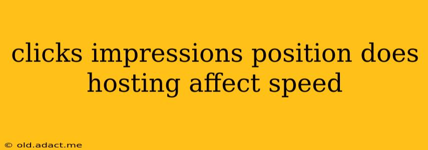 clicks impressions position does hosting affect speed