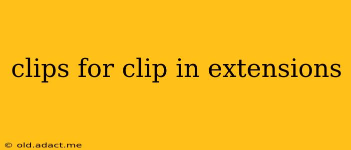 clips for clip in extensions