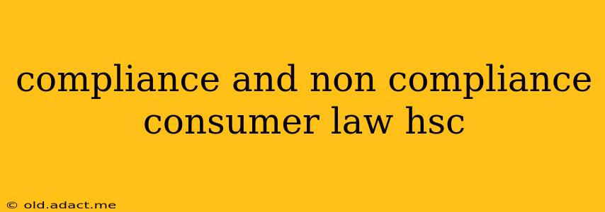 compliance and non compliance consumer law hsc