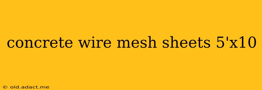 concrete wire mesh sheets 5'x10