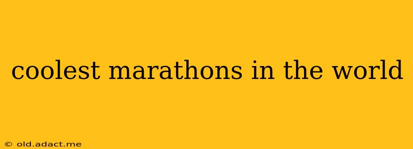coolest marathons in the world