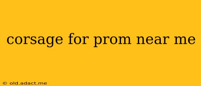 corsage for prom near me