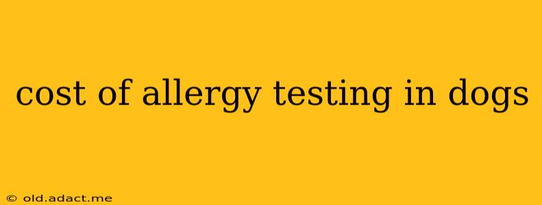 cost of allergy testing in dogs