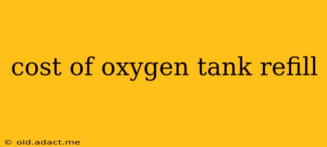 cost of oxygen tank refill