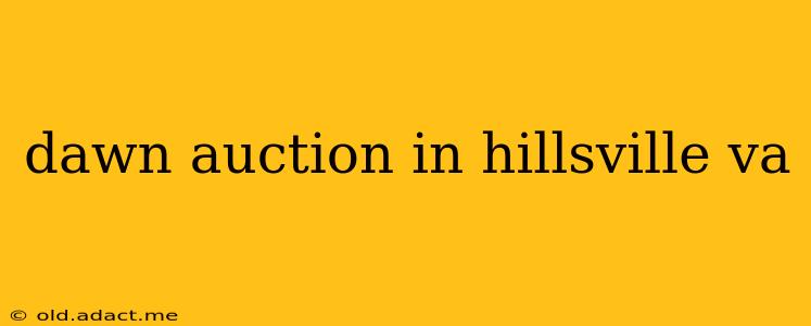 dawn auction in hillsville va
