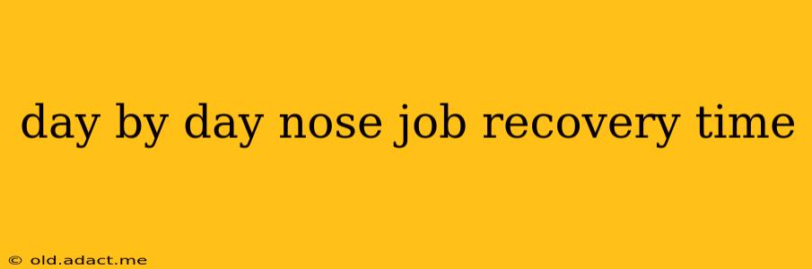 day by day nose job recovery time