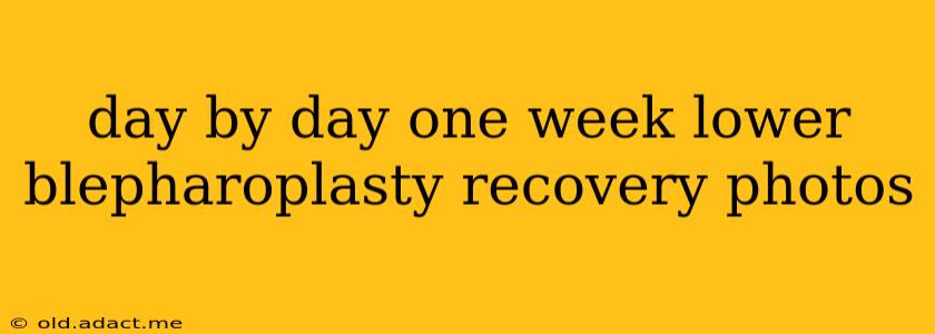 day by day one week lower blepharoplasty recovery photos