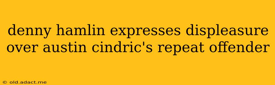 denny hamlin expresses displeasure over austin cindric's repeat offender