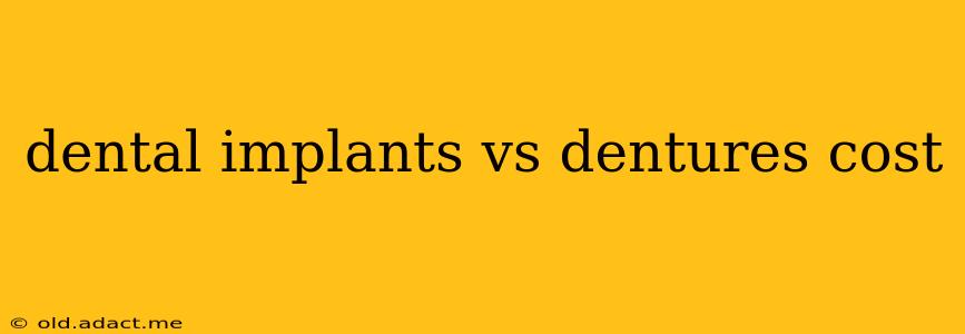 dental implants vs dentures cost