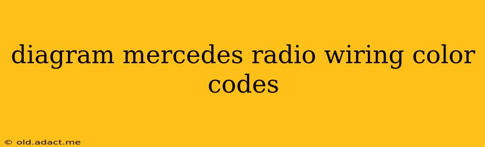 diagram mercedes radio wiring color codes