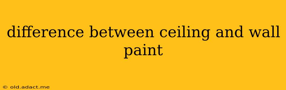 difference between ceiling and wall paint