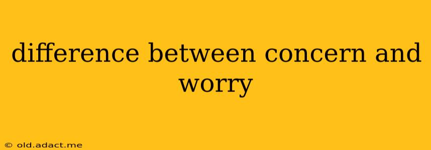 difference between concern and worry