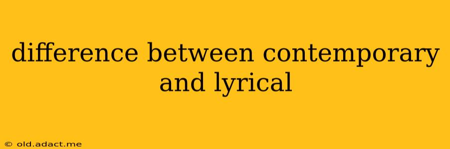 difference between contemporary and lyrical