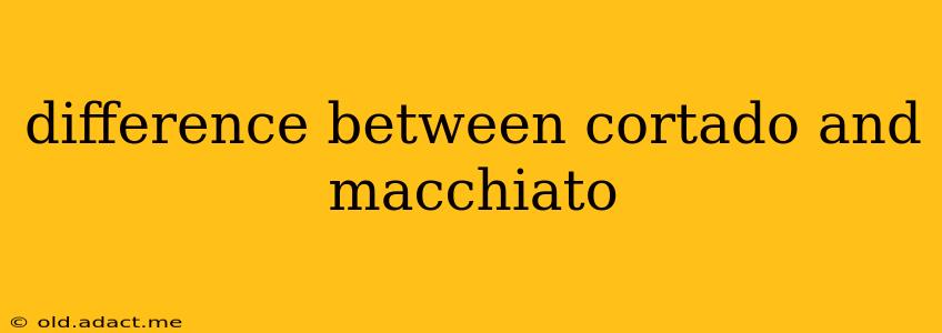 difference between cortado and macchiato