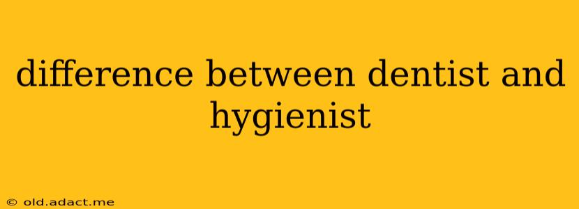 difference between dentist and hygienist