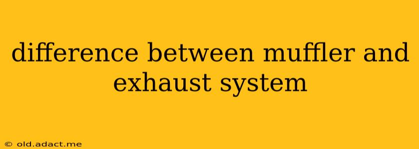 difference between muffler and exhaust system