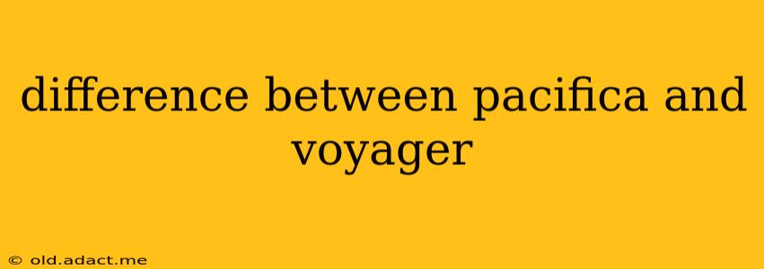 difference between pacifica and voyager